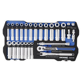 Kincrome - LOK-ON Socket Set 45PC, Metric & Imperial - Built to Last | K27013
